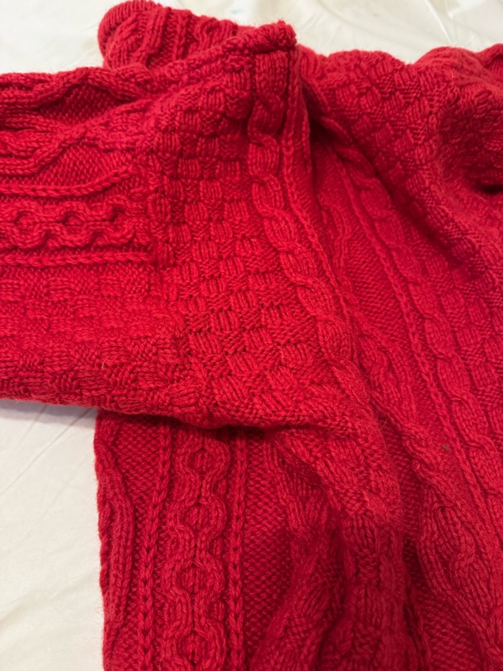 Aran Crafts Vibrant Red Crewneck Sweater - Picture 8 of 14